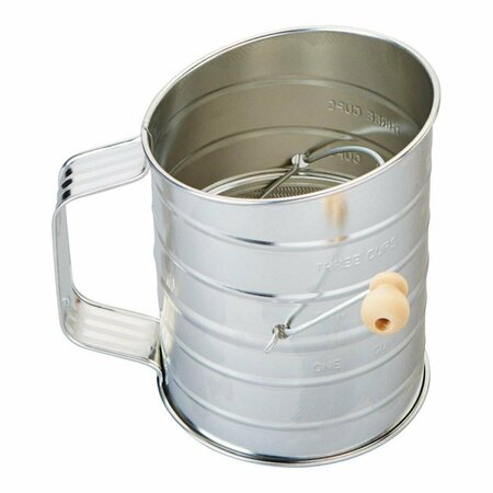 HOMECARE PRODUCTS 3 Cup Cook Tin Sifter with Hand Crank HO3307151